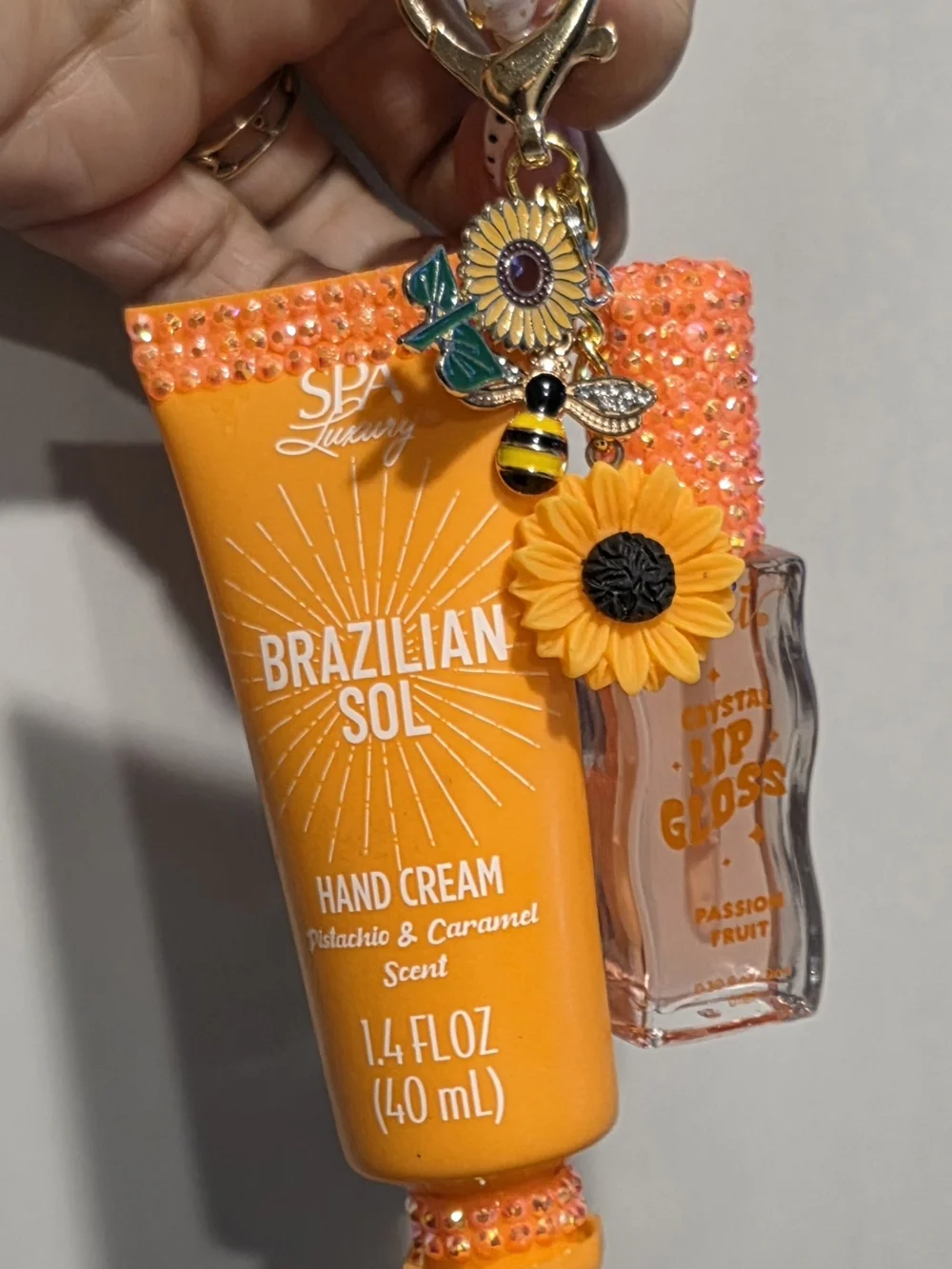 SPA Luxury Brazilian Sol Hand Cream & Lip Gloss Set Handcrafted